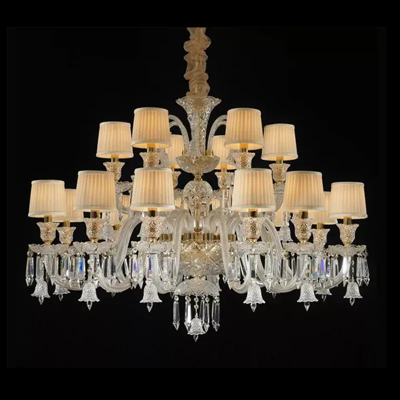 Lustre Ancien Vintage Luxe avec Abat Jours