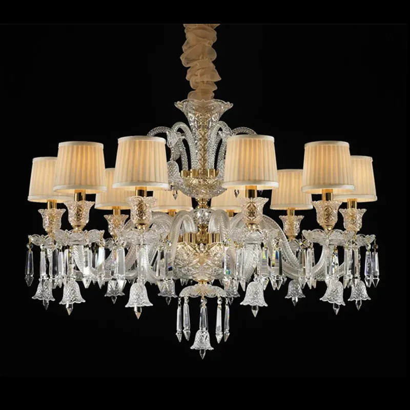 Lustre Ancien Vintage Luxe avec Abat Jours