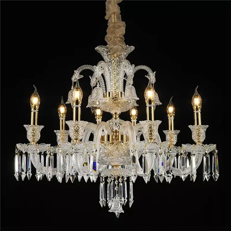 Lustre Ancien Vintage Luxe avec Abat Jours