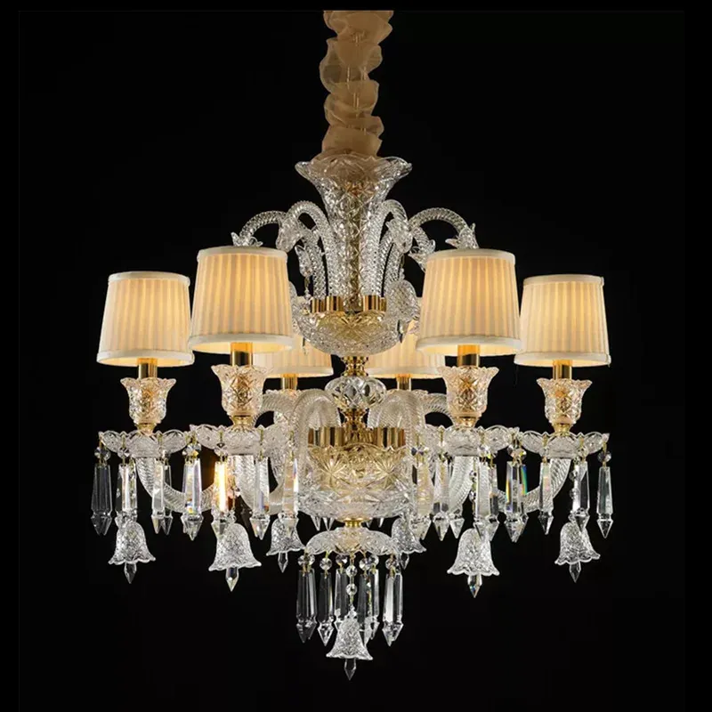 Lustre Ancien Vintage Luxe avec Abat Jours
