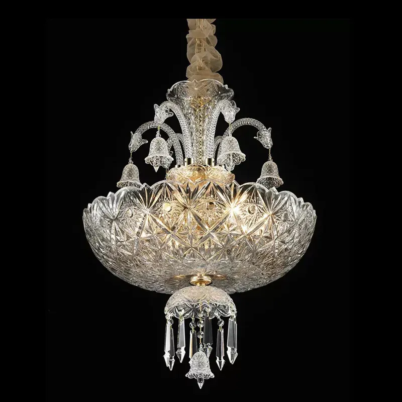 Lustre Ancien Vintage Luxe avec Abat Jours