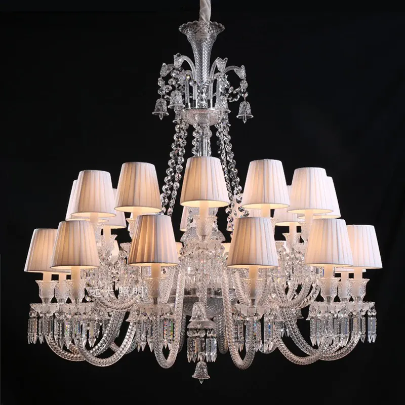 Grand Lustre Luxe Art Déco En Cristal
