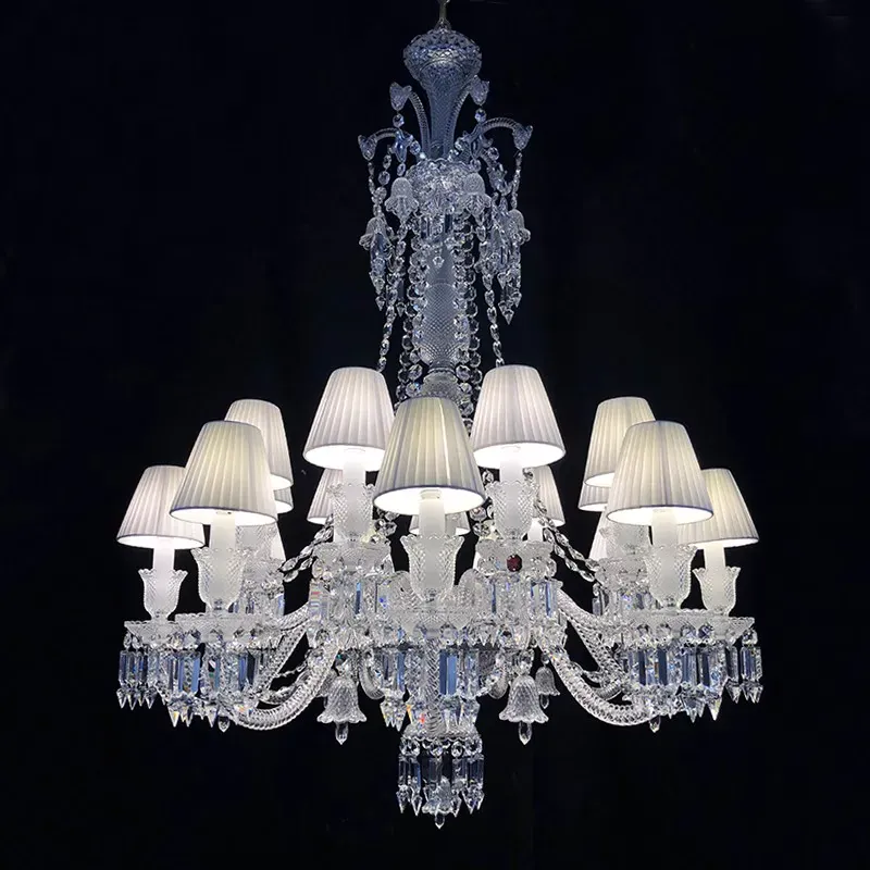Grand Lustre Luxe Art Déco En Cristal