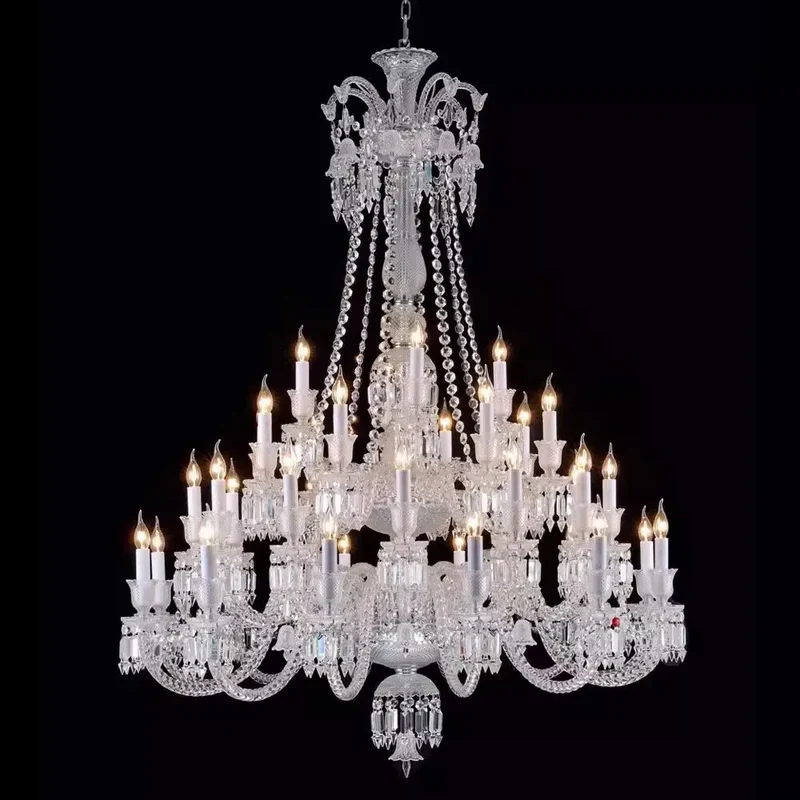 Grand Lustre Luxe Art Déco En Cristal