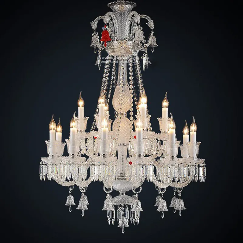 Grand Lustre Luxe Art Déco En Cristal