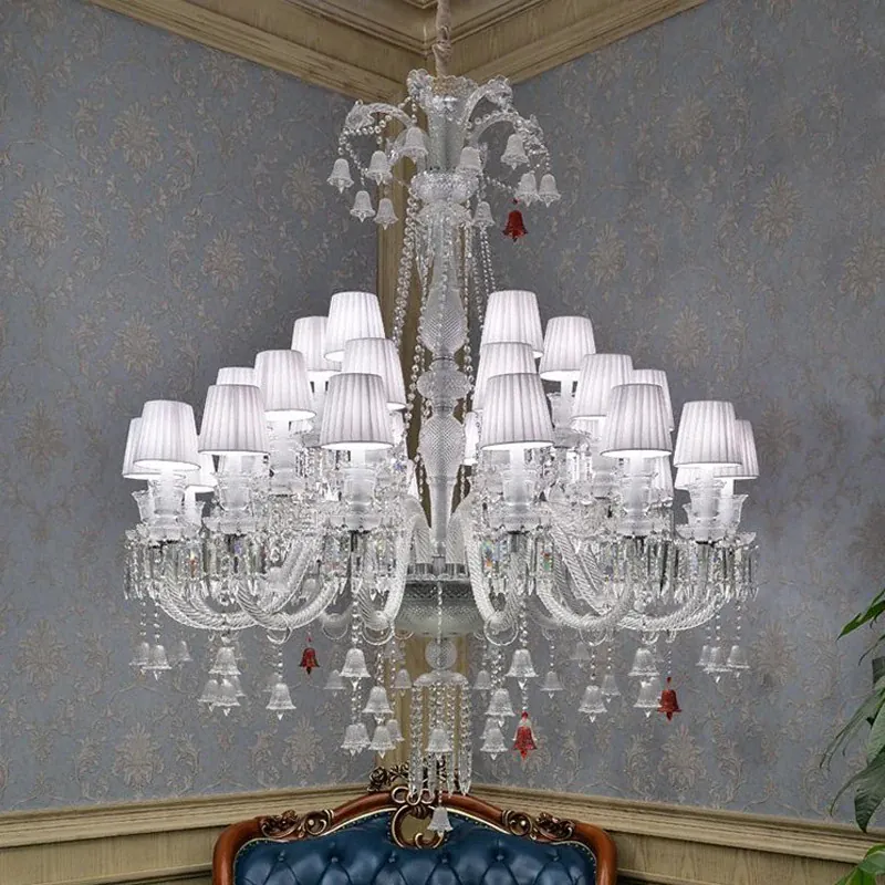 Grand Lustre Luxe Art Déco En Cristal