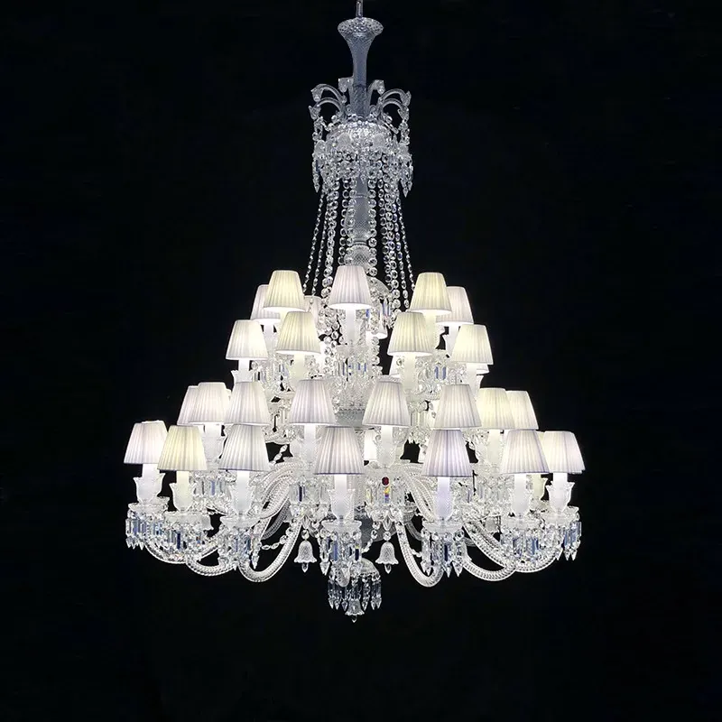 Grand Lustre Luxe Art Déco En Cristal
