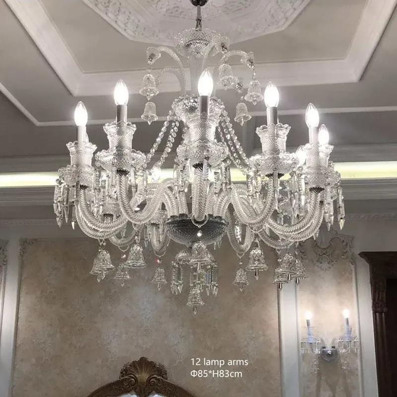 Grand Lustre Luxe Art Déco En Cristal