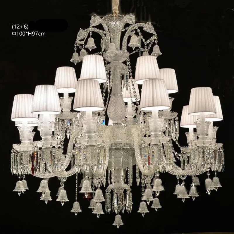 Grand Lustre Luxe Art Déco En Cristal