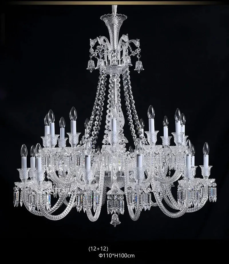 Grand Lustre Luxe Art Déco En Cristal