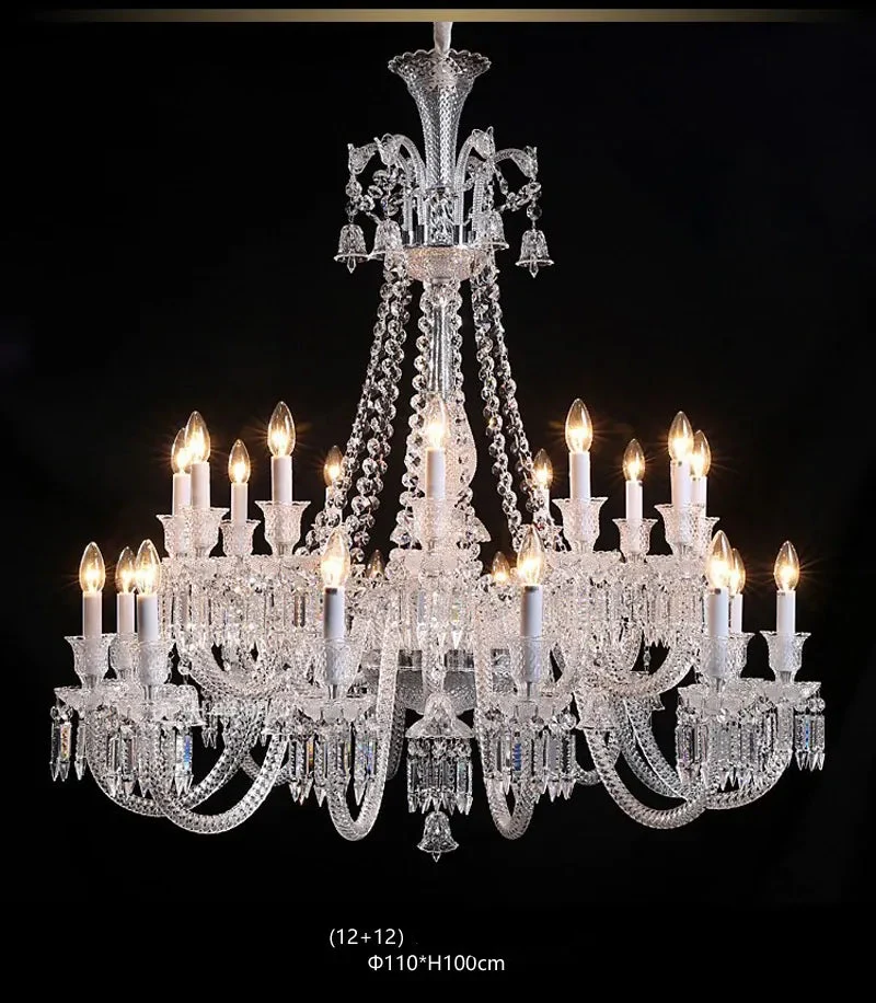 Grand Lustre Luxe Art Déco En Cristal