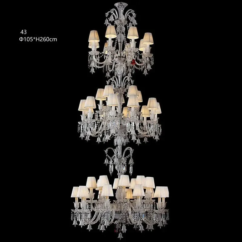 Grand Lustre Luxe Art Déco En Cristal