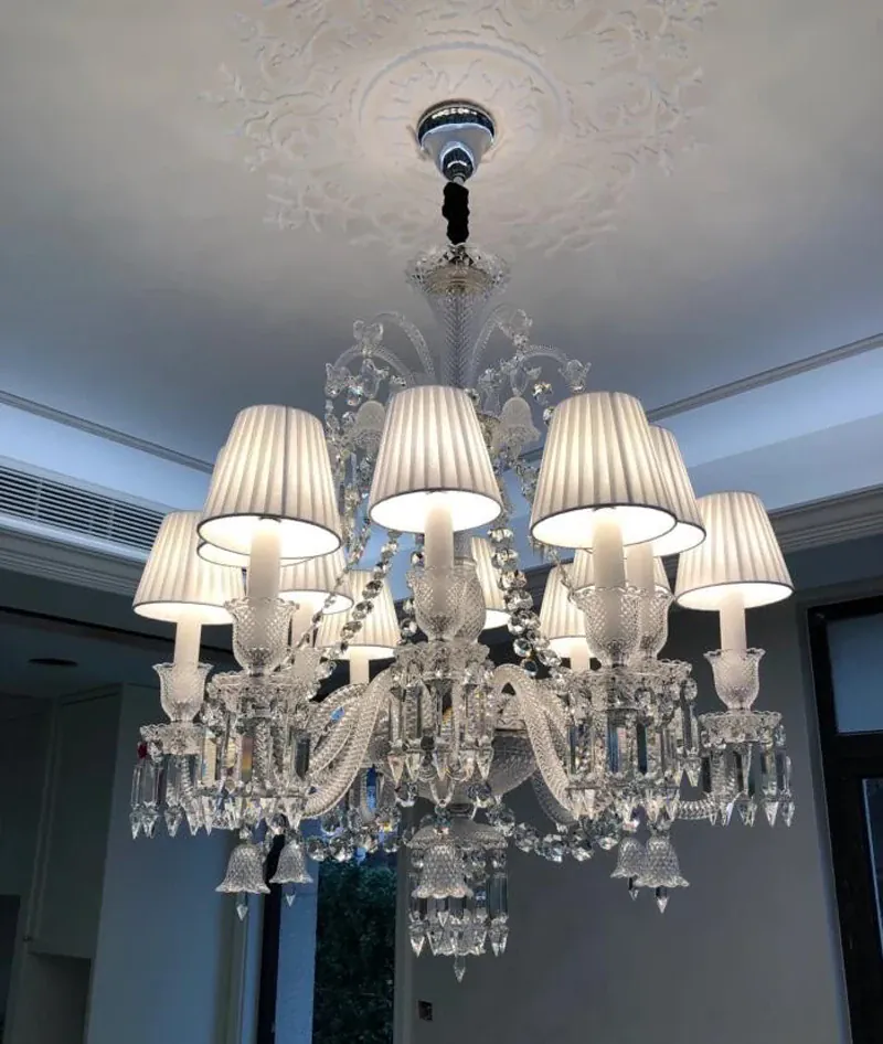 Grand Lustre Luxe Art Déco En Cristal