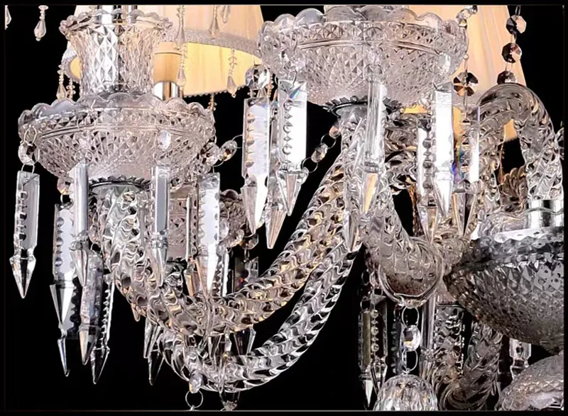 Grand Lustre Luxe Art Déco En Cristal