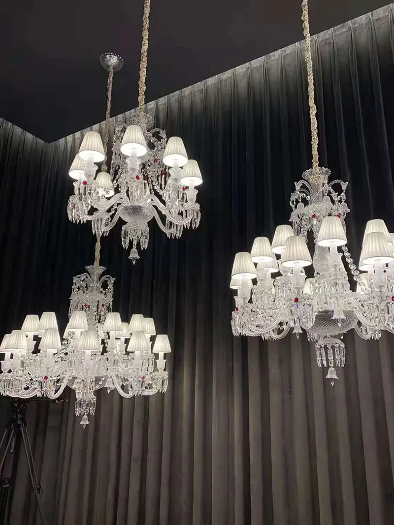 Grand Lustre Luxe Art Déco En Cristal