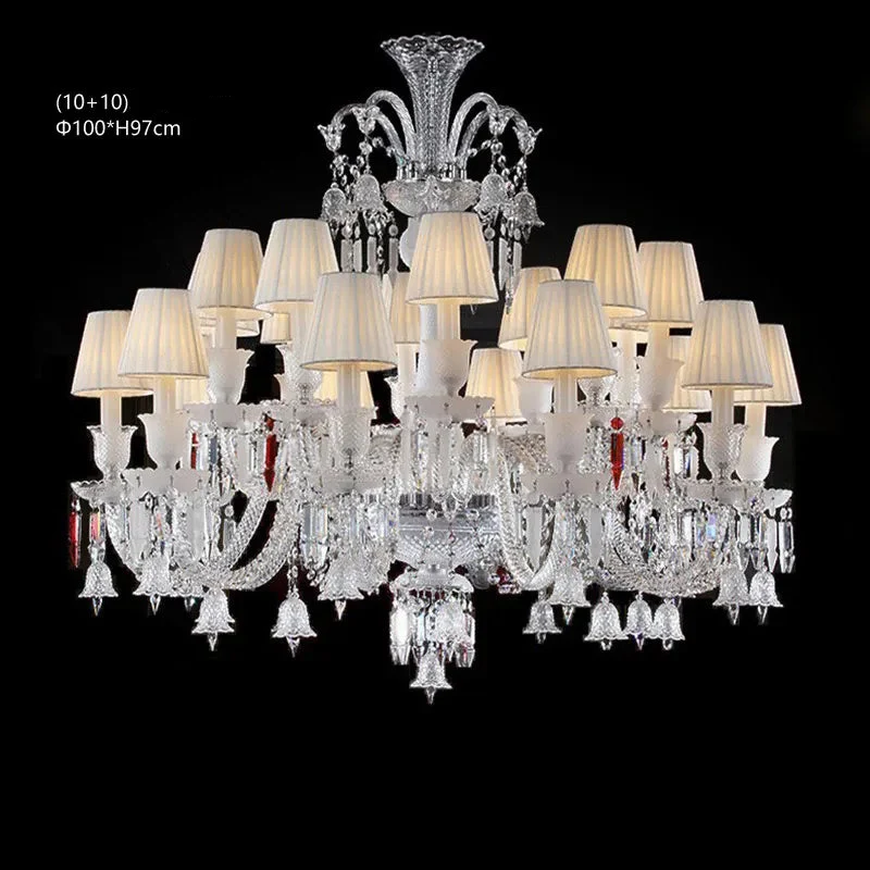 Grand Lustre Luxe Art Déco En Cristal
