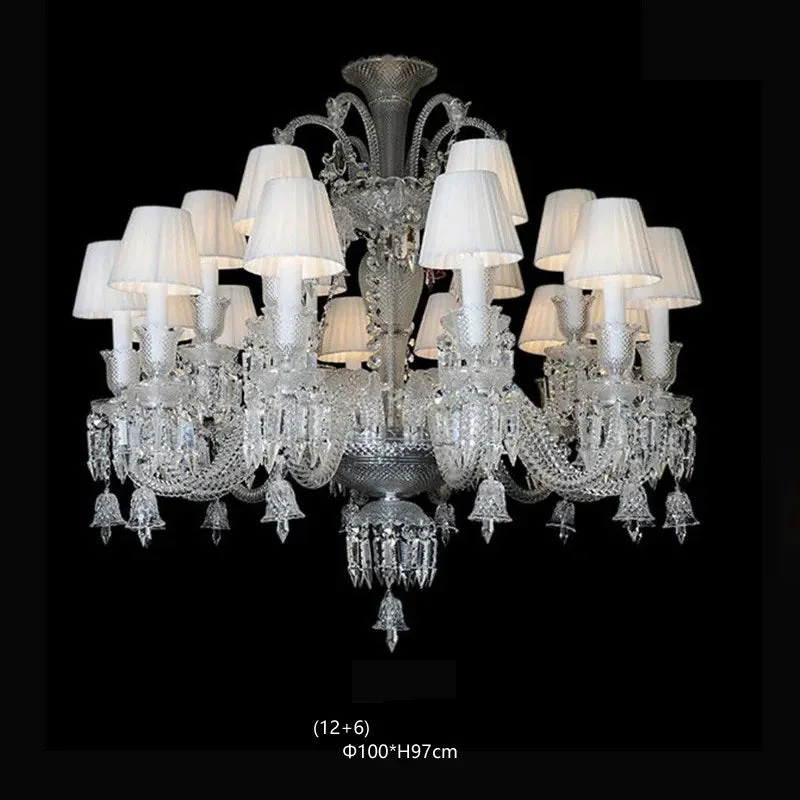 Grand Lustre Luxe Art Déco En Cristal