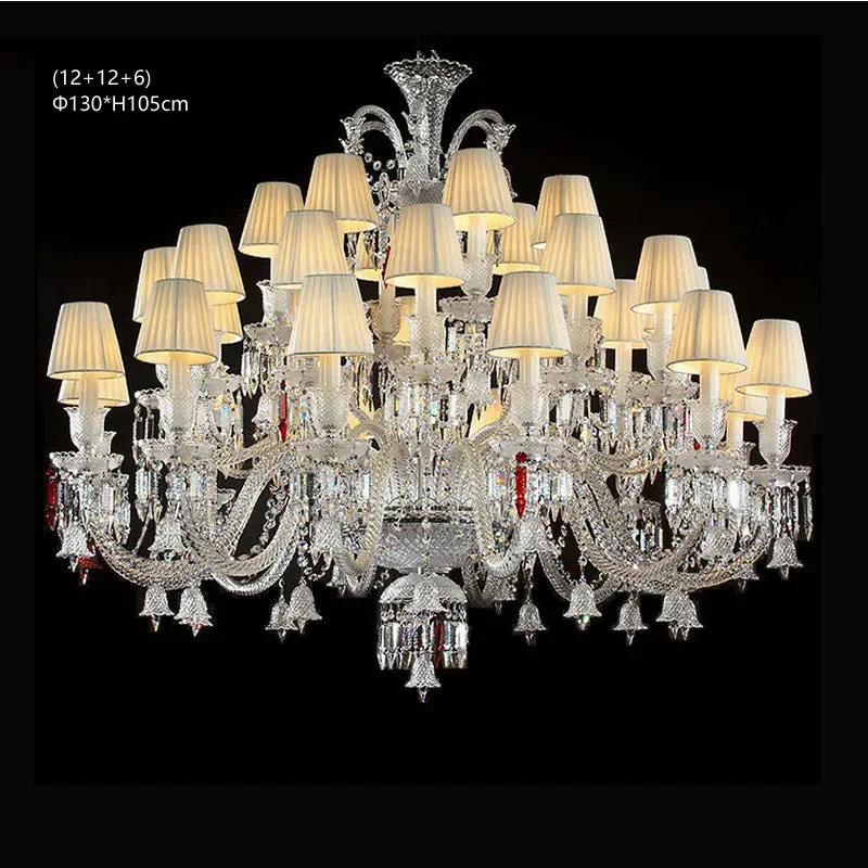 Grand Lustre Luxe Art Déco En Cristal