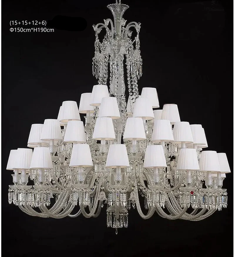 Grand Lustre Luxe Art Déco En Cristal