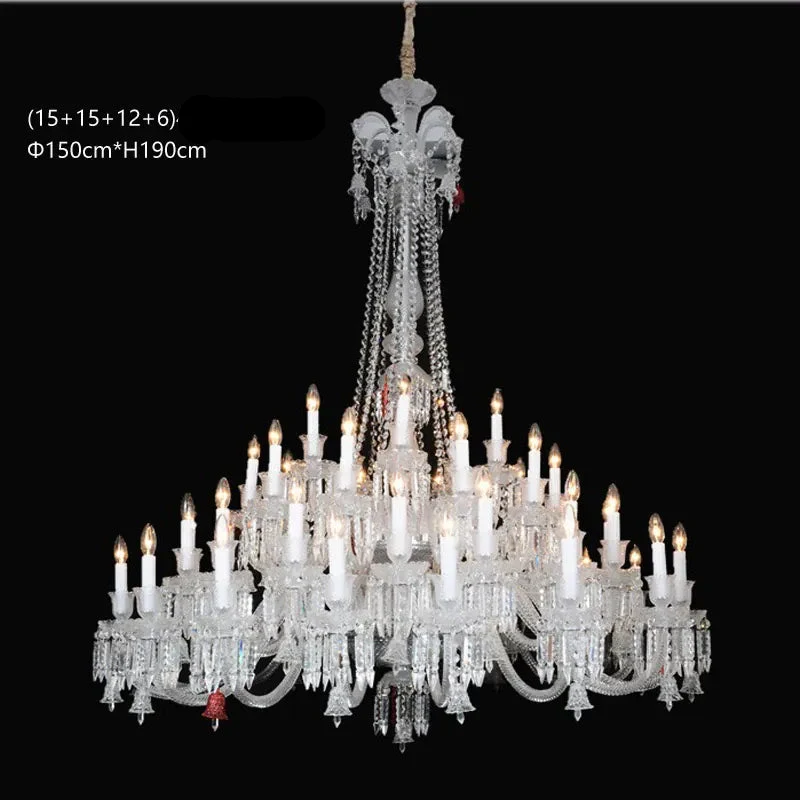 Grand Lustre Luxe Art Déco En Cristal