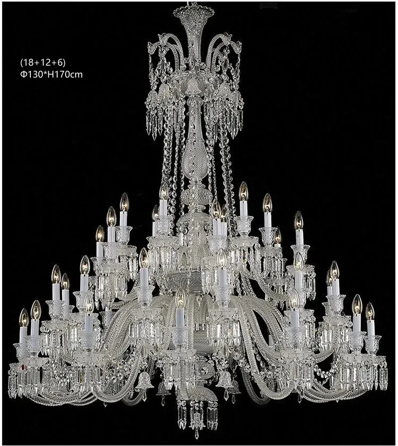 Grand Lustre Luxe Art Déco En Cristal