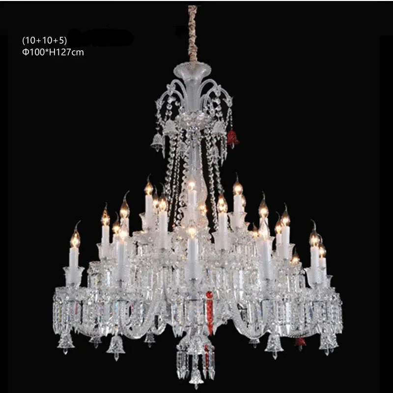 Grand Lustre Luxe Art Déco En Cristal