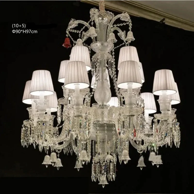 Grand Lustre Luxe Art Déco En Cristal