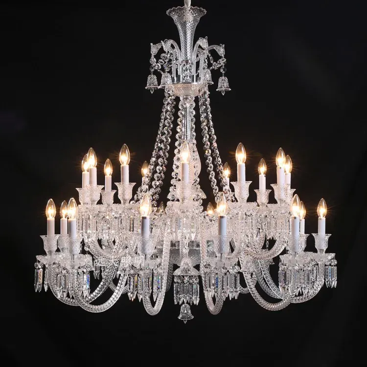 Grand Lustre Luxe Art Déco En Cristal