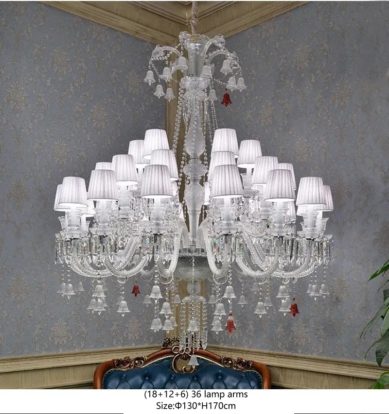 Grand Lustre Luxe Art Déco En Cristal