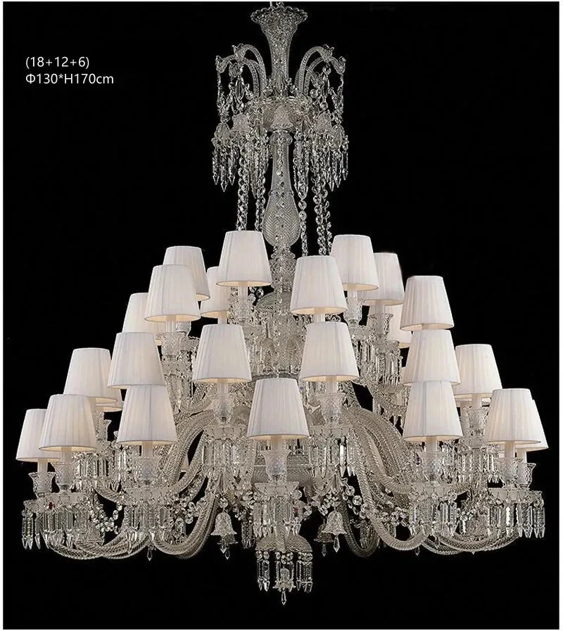 Grand Lustre Luxe Art Déco En Cristal