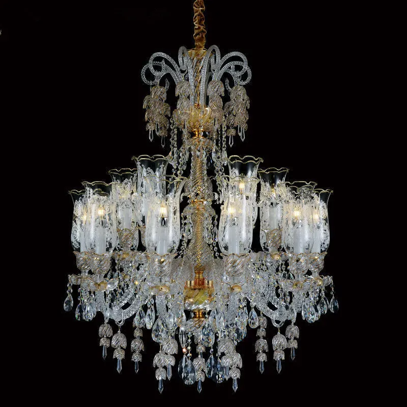 Lustre Luxueux en Cristal pour Chateau