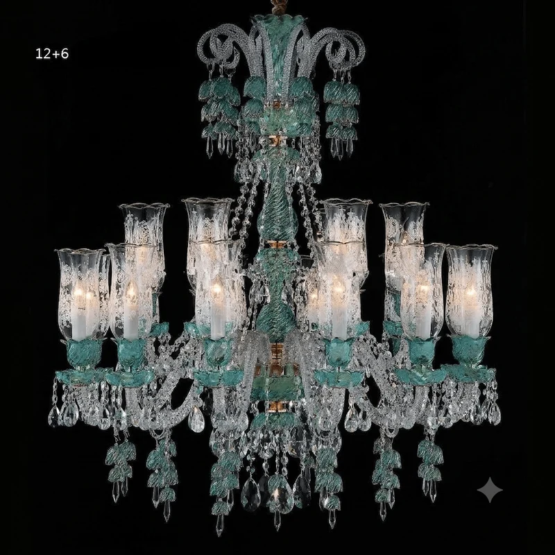 Lustre Luxueux en Cristal pour Chateau