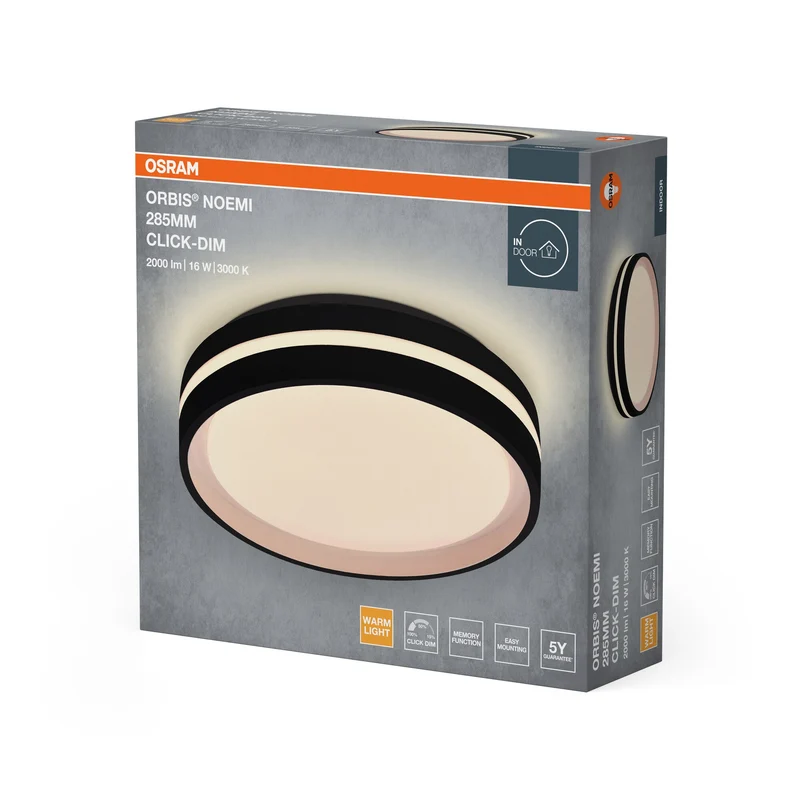OSRAM Orbis Noemi 285 mm 16W 830 Dimmable Click Noir