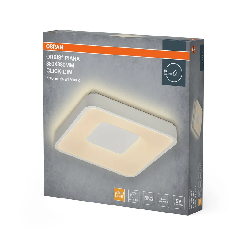 OSRAM Orbis Piana 380x380 mm 24W 830 Dimmable Click Blanc