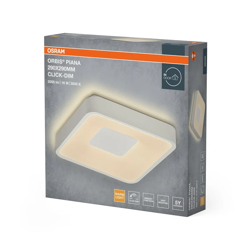 OSRAM Orbis Piana 290x290 mm 16W 830 Dimmable Click Blanc