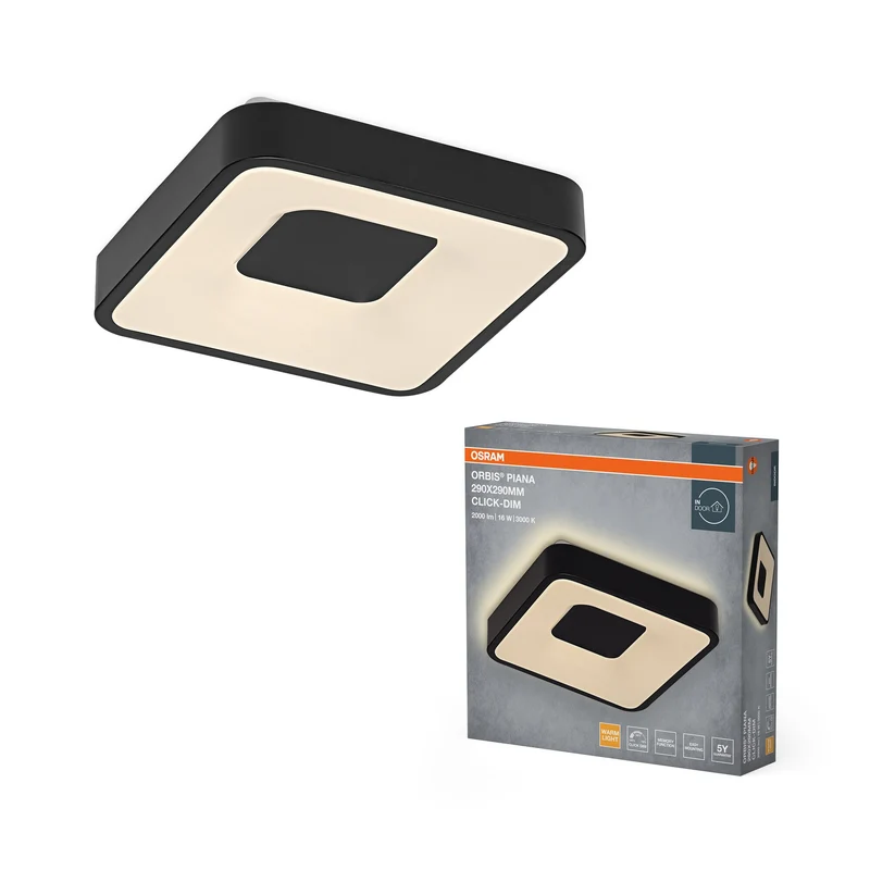 OSRAM Orbis Piana 290x290 mm 16W 830 Dimmable Click Noir