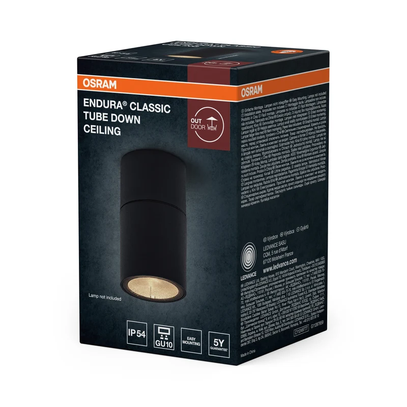 OSRAM ENDURA® Classic Tube Down C Applique extérieure GU10 IP54 Gris foncé