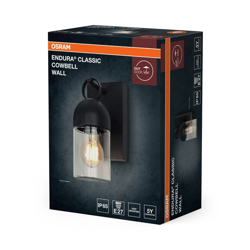 OSRAM ENDURA® Classic Cowbell Applique murale extérieure IP65 E27 Gris foncé
