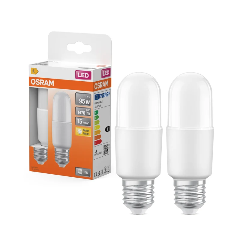 OSRAM LED PCR CLASSIC Ampoule stick 11W 827 Mate E27