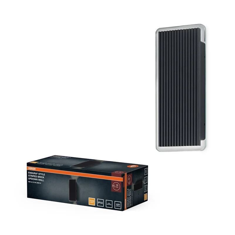 OSRAM ENDURA® Style Applique murale extérieure Striped Brick Up-Down 6W IP54 Gris foncé