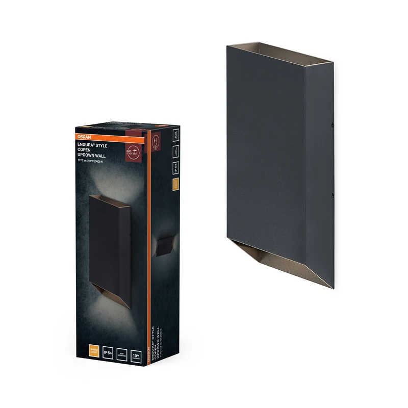 OSRAM ENDURA® Style Applique murale extérieure Copen Up-Down 10W IP54 Gris foncé