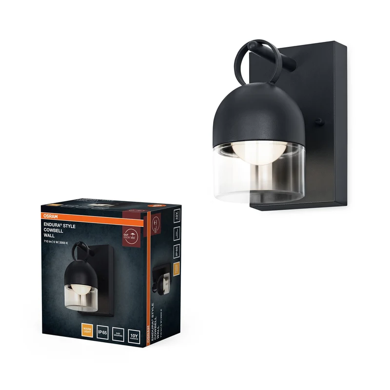 OSRAM ENDURA® Style Applique murale extérieure Cowbell IP65 6W Gris foncé