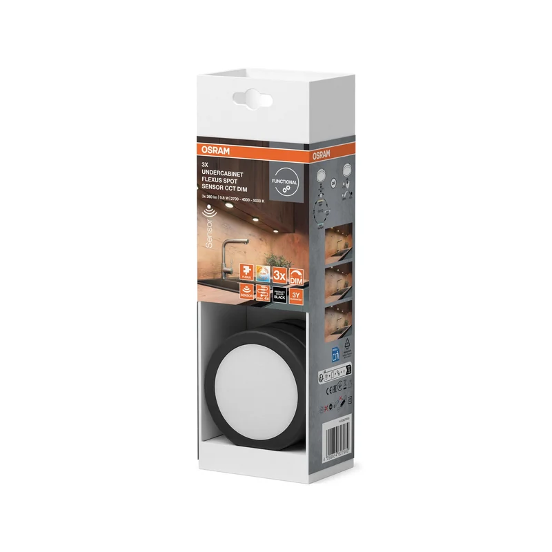 OSRAM Luminaire sous meuble Flexus Spot 9,8W CCT dimmable Noir