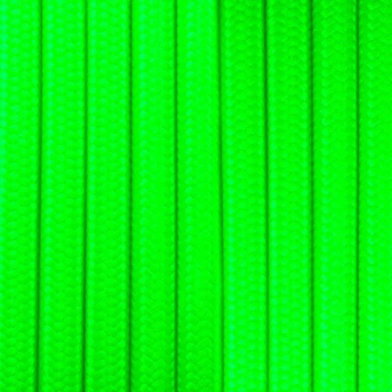 Câble rond enrobé de coton vert agrume