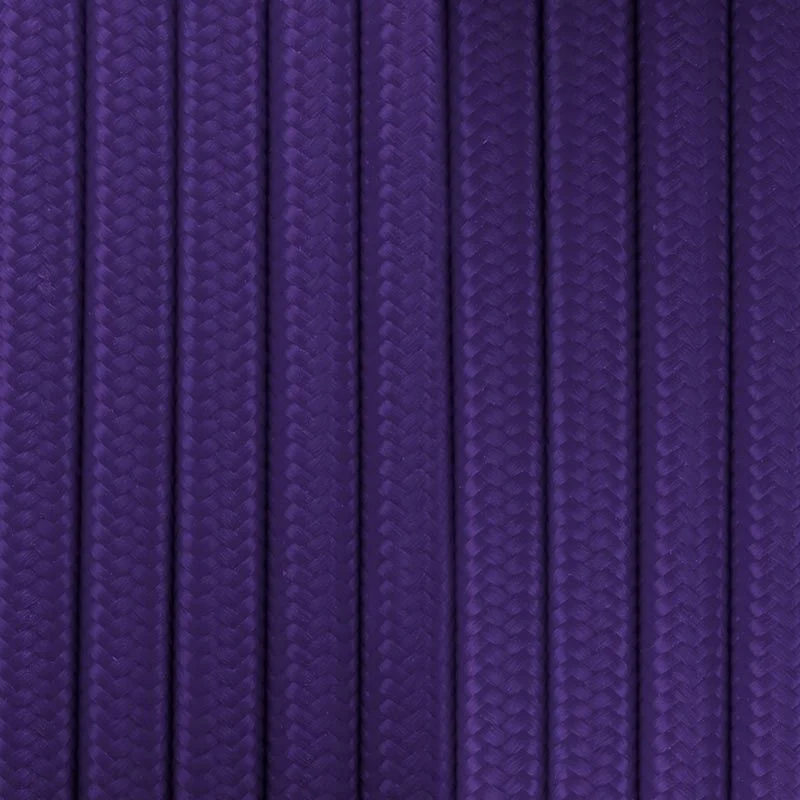 Câble rond enrobé de coton Violet