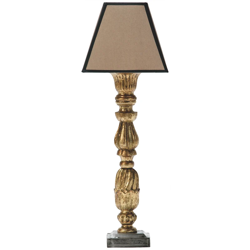 Trianon Lampe en bois dorée sans abat-jour