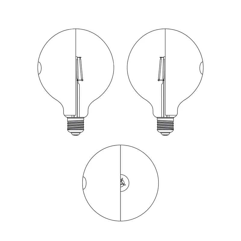Ampoule LED Talia G125 4,8 W 806 lm E27 2700 K Dimmable - Jaune