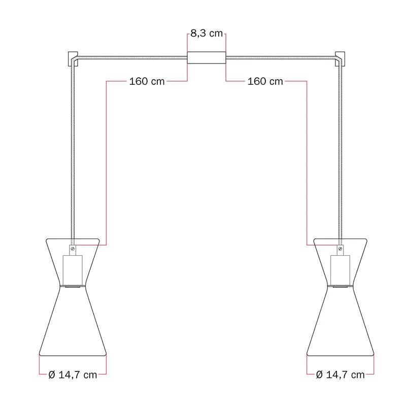 Suspension à deux chutes avec Ghost Double Cone - Titane brossé