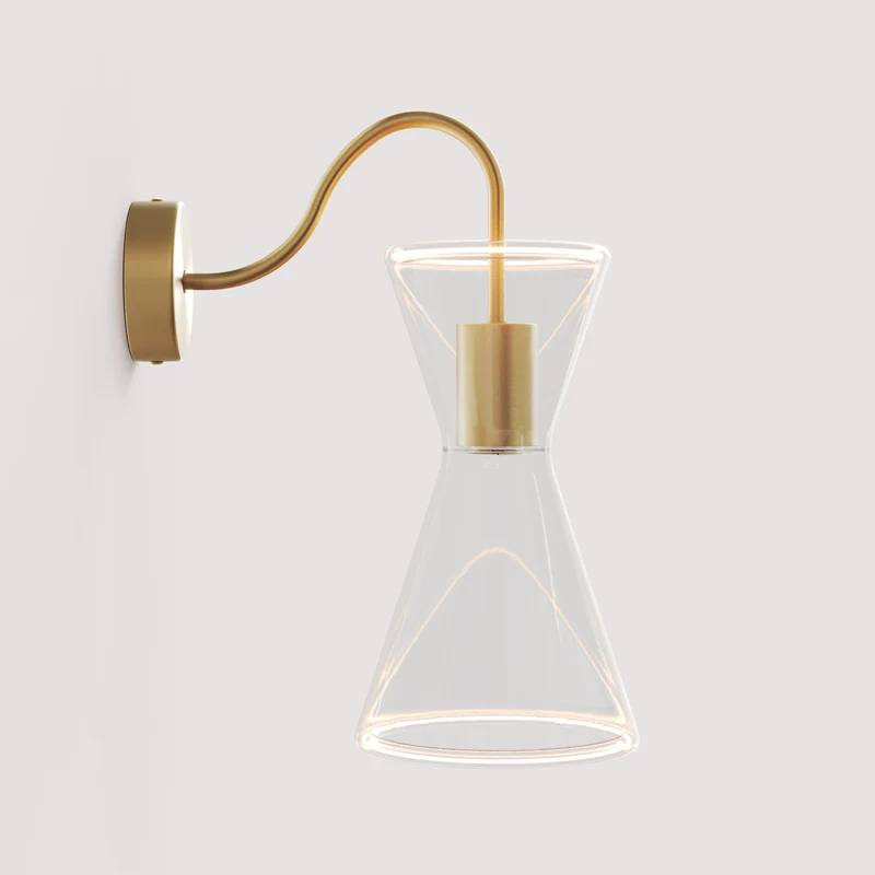 Applique Ghost Double cono avec extension en S - Bronze brossé