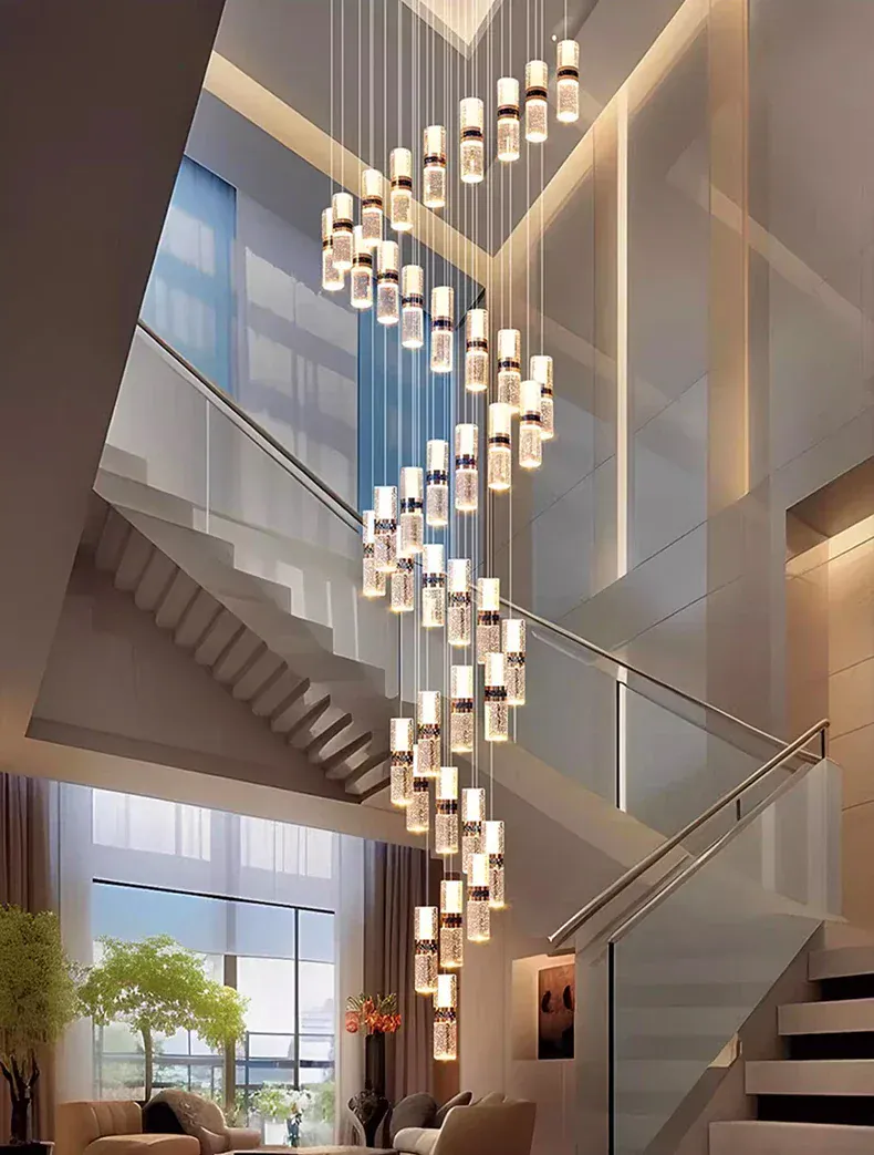 Lustre Pour Escalier Grande Hauteur Dimmable